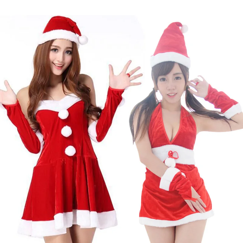 Женские сексуальные костюмы Санты, рождественское платье, косплей для женщин, нарядное платье, костюм для взрослых на Хэллоуин, Санта Клаус, Рождество, 5 стилей