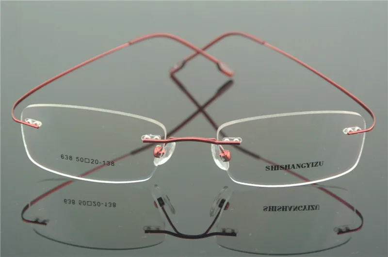 BETSION без оправы гибкий свет 6G оправы очков очки Оптические очки по назначению очки - Цвет оправы: Red
