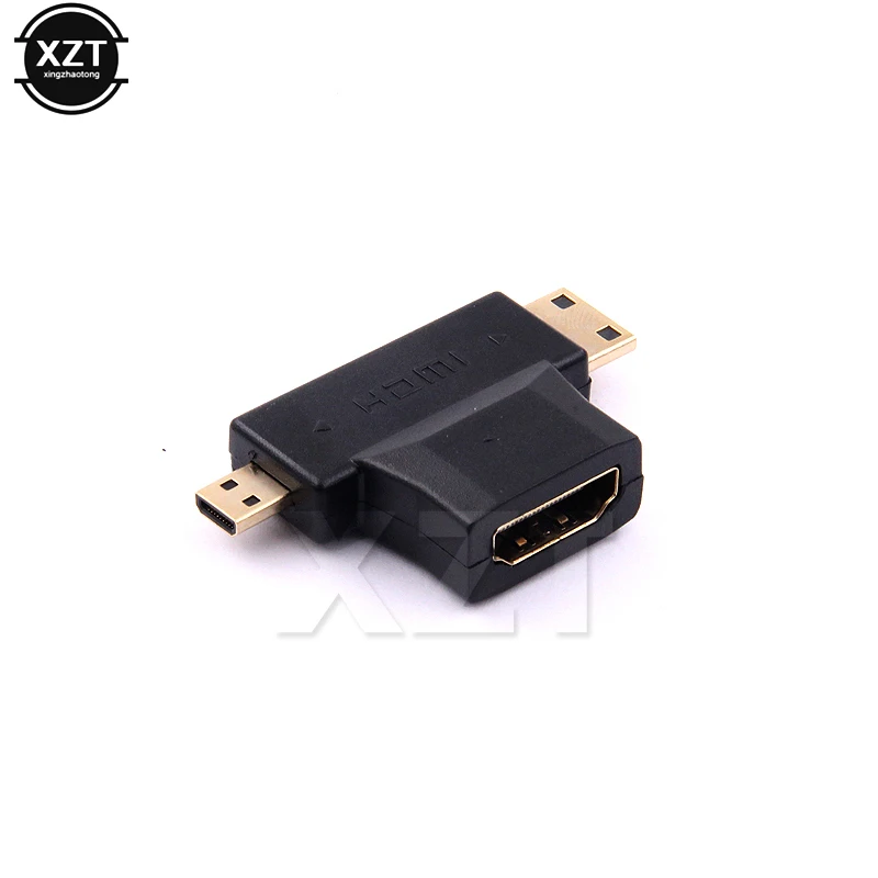 Для HDTV 1080 P HDMI кабели высокого Скорость 3 in1 Micro HDMI Мужской+ кабель HDMI-male к HDMI 1,4 Женский конвертер Кабель-адаптер