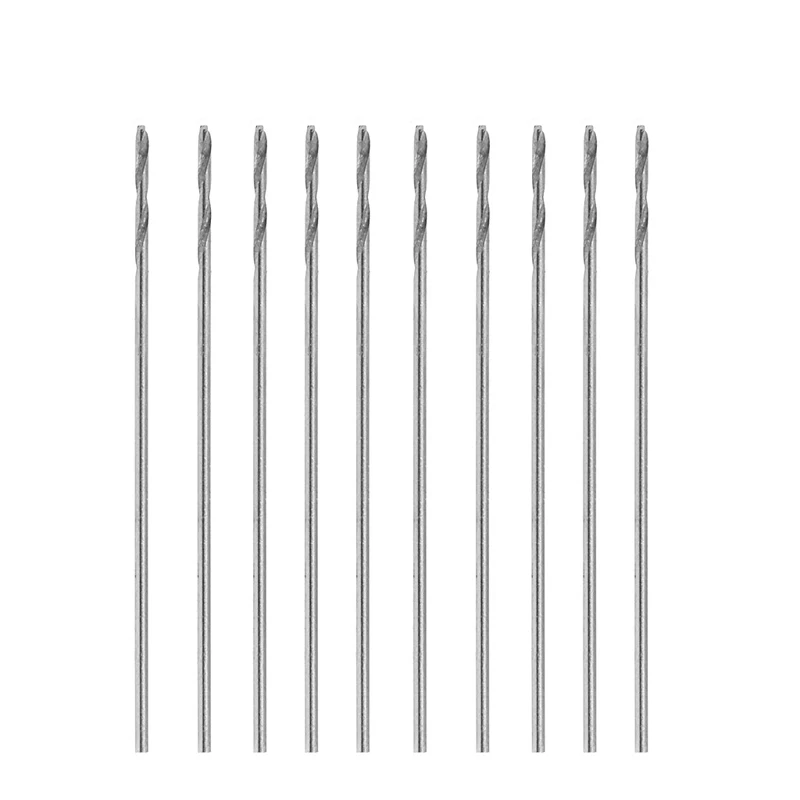 

Multifunction 10 Pcs Tiny Micro HSS 0.8mm Straight Shank Twist Drilling Bit