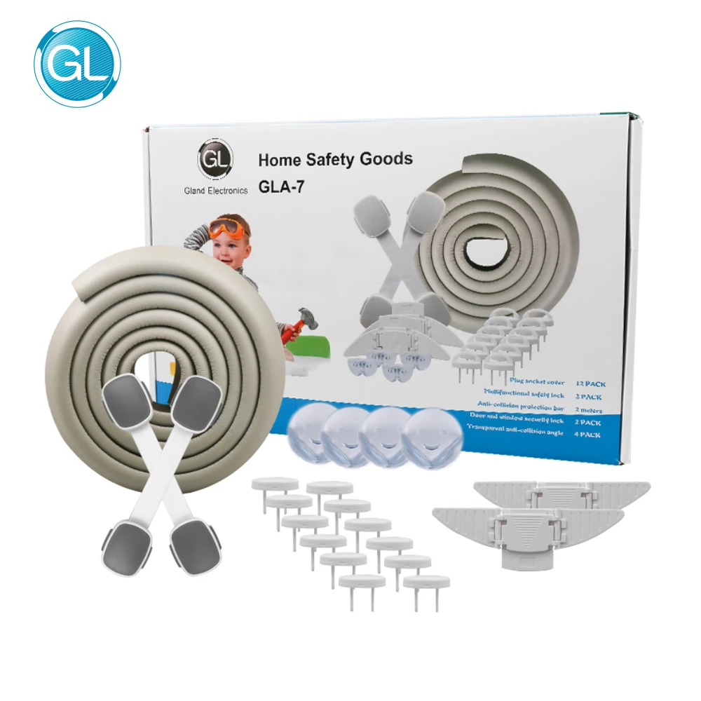 

GL Baby Safety Security Baby Safety Products Multifunctional Lock Desk/Window Lock Protector 2M EVA Angle Anti-collision Bar