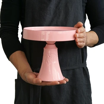 

SWEETGO Carved 8inch vintage cake stand metal stand up cupcakes holder dessert cake table decorating candy bar party supplier