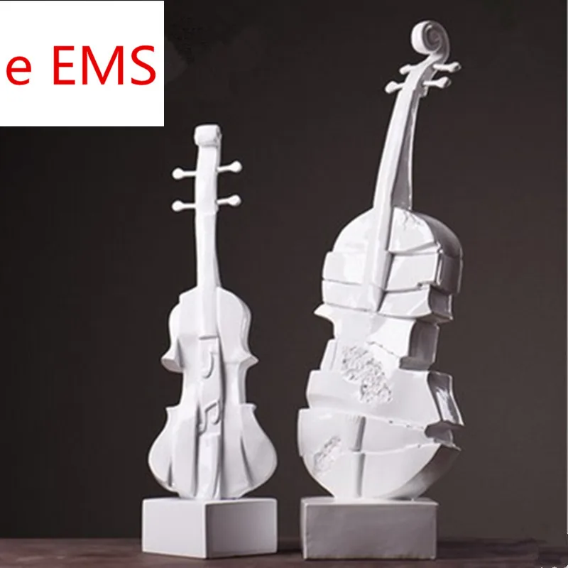 

78cm Abstraction Violin Black And White Music Colophony Crafts Home Desktop Decorations Office Resin Gift L1833