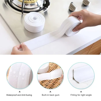 

3.2m length Waterproof Oven Corner Line Sticker Transparent Adhesive Anti-moisture Protective Tile Stickers For Kitcken Bathroom