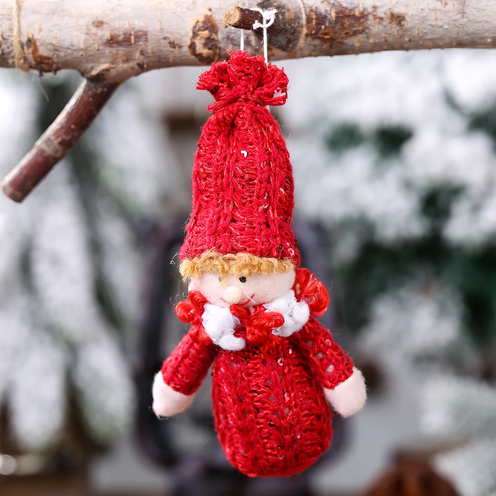 Angel Boy Girl Elf Santa Clause Plush Doll Christmas Tree Decor Hanging Pendant Ornament Christmas Decoration for Home Xmas - Цвет: 6