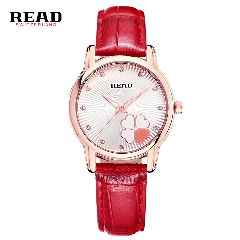 

original READ Luxury Brand Ladies Watch Simple Leather Wrist Quartz Girl Watch for Women Lovers Dress Watches Clock 20512