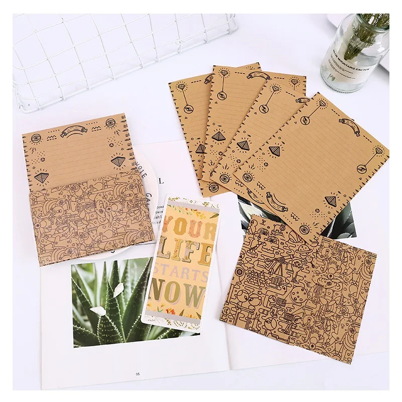 Конверты 12 шт./компл. 4 конверта + 8 конвертов в форме лабиринта|sobre papel|letter paper setsets
