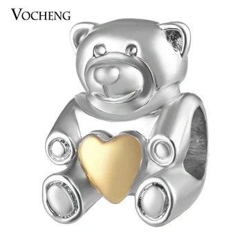

20PCS/lot Wholesale Cute Bear Beads Charms for Jewelry Making Copper Material Accessories Vn-1719*20