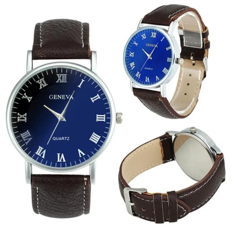 Brand Quartz Watches Men's Fashion Blue Ray Glass Quartz Analog Wrist Watch Male Hour Men Clock Relogio Masculino M10 (1)