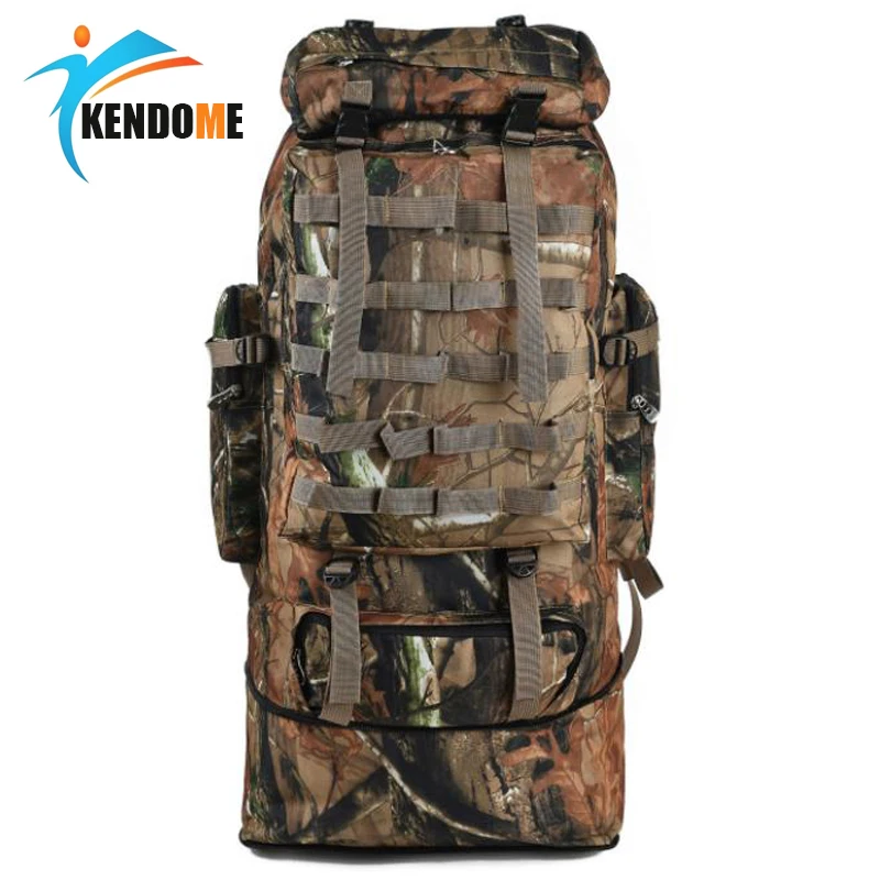  Outdoor 100L Large Capacity Mountaineering Backpack Camping Hiking Military Molle Camo Water-repell