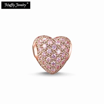 

Heart Pink Beads Charm Pendant,Karma Thomas 2018 Brand New Good Romantic Jewelry Fit Key Necklace Bracelet,Earring,Ts Silver