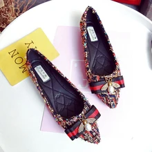 Женские туфли на плоской подошве с металлическим украшением, сезон весна-лето, большие размеры 43, женские лоферы с острым носком, без шнуровки, женская повседневная обувь