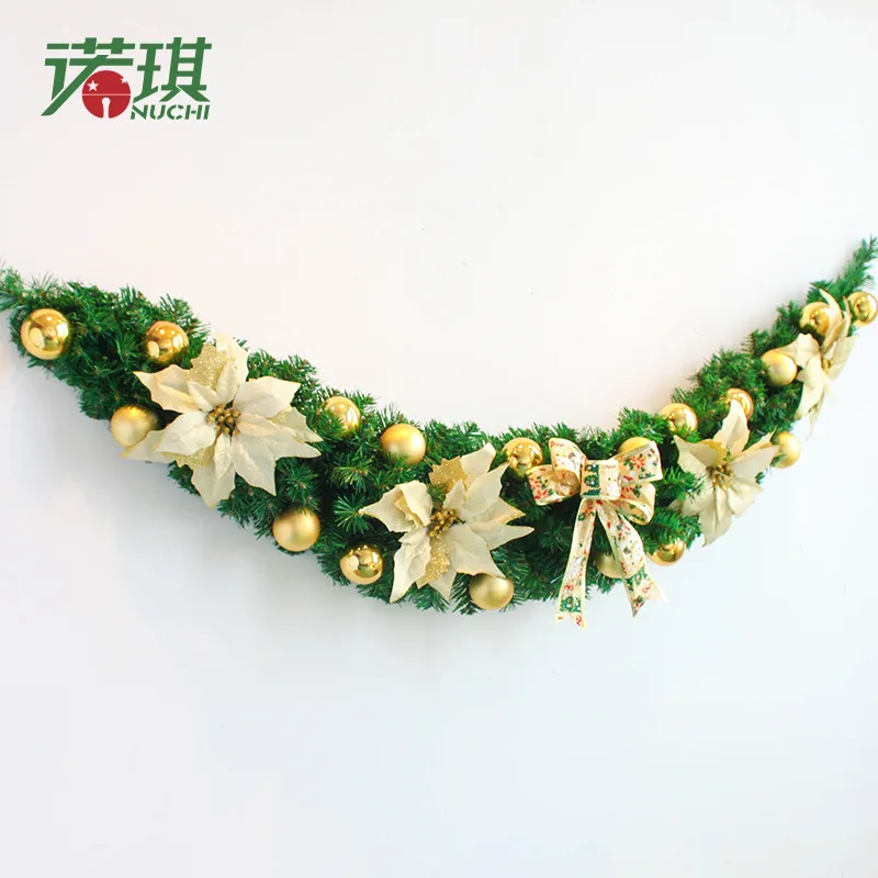 

Artificial Flowers+ Fruit Harvest + Bow Christmas Holiday Decorations Rattan Cane Pine Needles For SuperMarket / Window