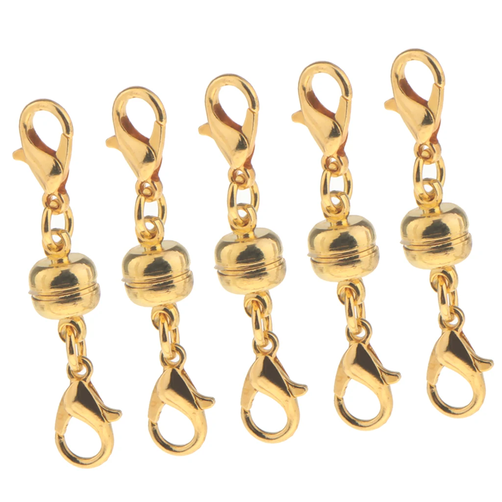 5 Piece Magic Magnetic Lobster Clasps Connector Findings for Jewelry Making Bracelet Necklace Design Repair Hooks