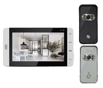 

Touch Key 7 Inch LCD Monitor Intercom System Video Door Phone/Doorbell 700TVL IR Night Vision Camera 110 degrees Angel Viewing