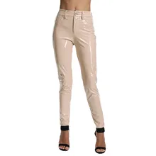 Новые цветные женские брюки из искусственной кожи, Сексуальные облегающие брюки-карандаш для знаменитостей
