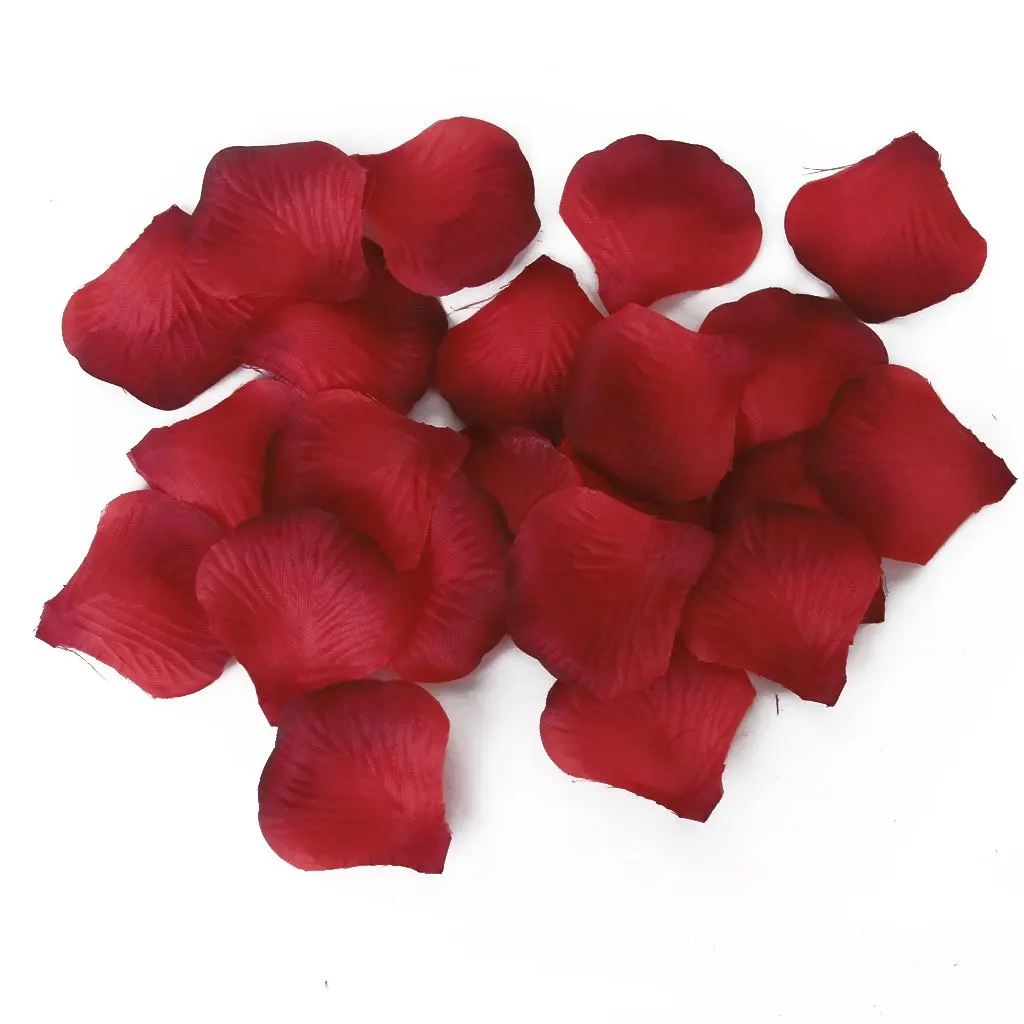 

100pcs Roses petals artificial flowers for wedding Decoration - Gradual Red
