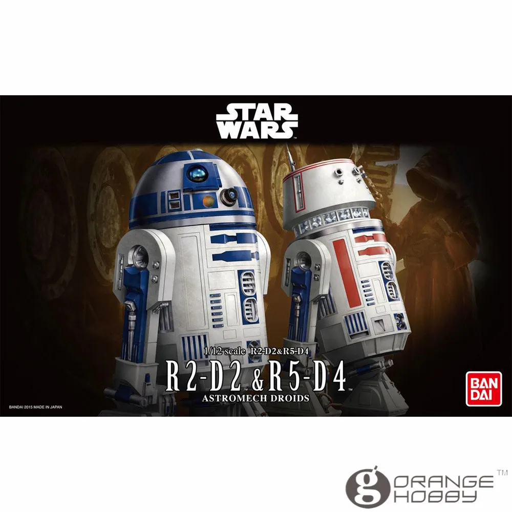 

OHS Bandai Star War 1/12 R2-D2 & R5-D4 ASTROMECH DROIDS Assembly Model Kits oh