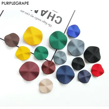 

Acrylic perforation diy earrings jewelry accessories making materials irregular geometry concave exaggerated matte texture 8pcs