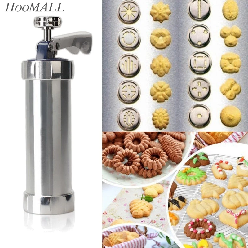 Manual Cookies Press Cutter Baking Tools Cookie Biscuits Press Machine Bakeware With 20 Cookie