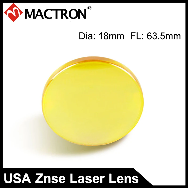 

USA Imported CVD ZnSe Infrared (IR) CO2 Laser Focus Lens For Laser Cutting Machine Dia 18mm FL63.5mm