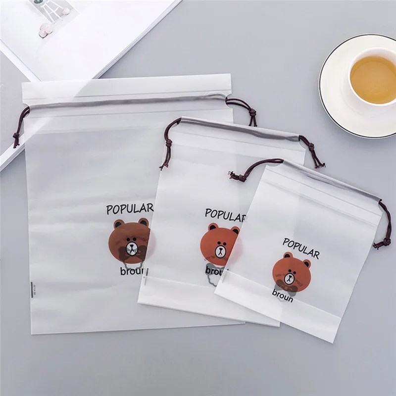 

Cartoon Bear Transparent Travel Cosmetic Bag Make Up Case Women Waterproof Makeup Beauty Wash Organizer Toiletry Storage Kit Box