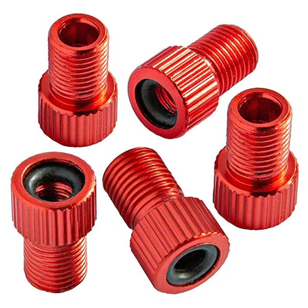 5PC Aluminum Alloy Bike Valve Adapter Bicycle Road Racing Bike Inner