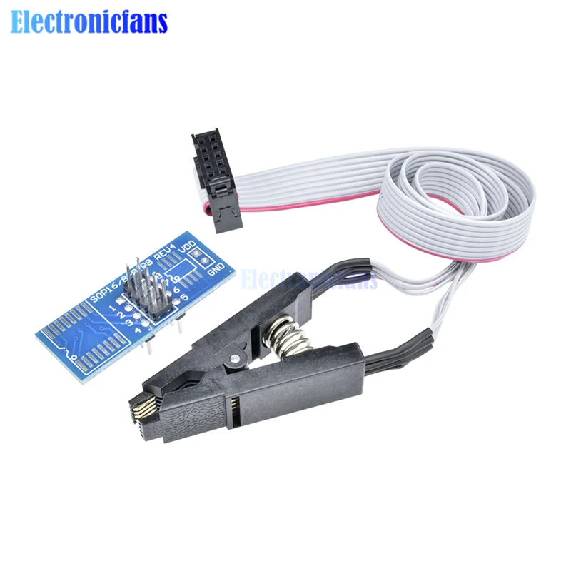 

1 Set SOIC8 SOP8 SOP Format Flash Chip IC Test Clips Socket Adpter BIOS 24 25 93 Programmer Programable Module Board