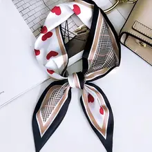 Yishine 11x89 см 4 цвета женский Мягкий шарф сладкие сердечки принты Длинные шарфы шаль для носовой платок для девочек Сумка Декор