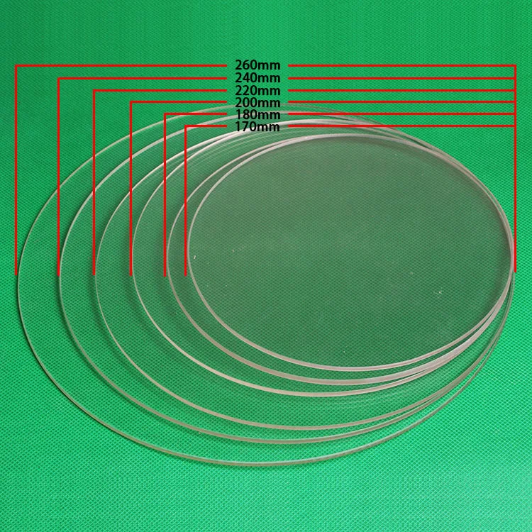 DIY Delta 3d принтер круглая боросиликатная стеклянная пластина 3 мм толщина диаметр 170/180/200/220/240/250/260/300/310/350/410 мм Tevo