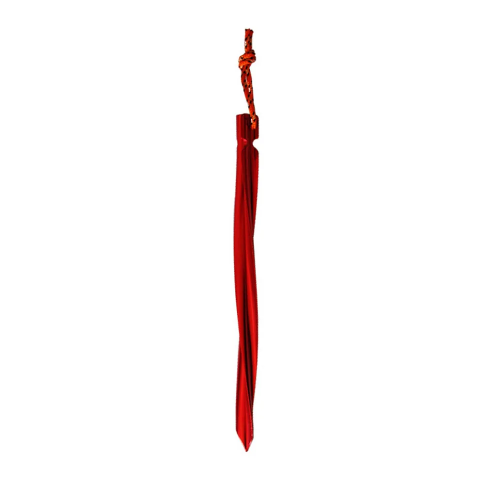 

7Pcs Tent Stakes Durable Reflective Aluminum Cyclone Shape Tent Stakes Peg Pull Cord for Fishing Camping Accessories