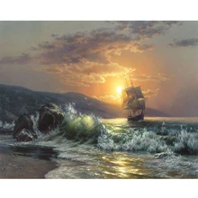 Изображение волны картина с изображением моря по номерам Современная Настенная живопись ручная роспись мас