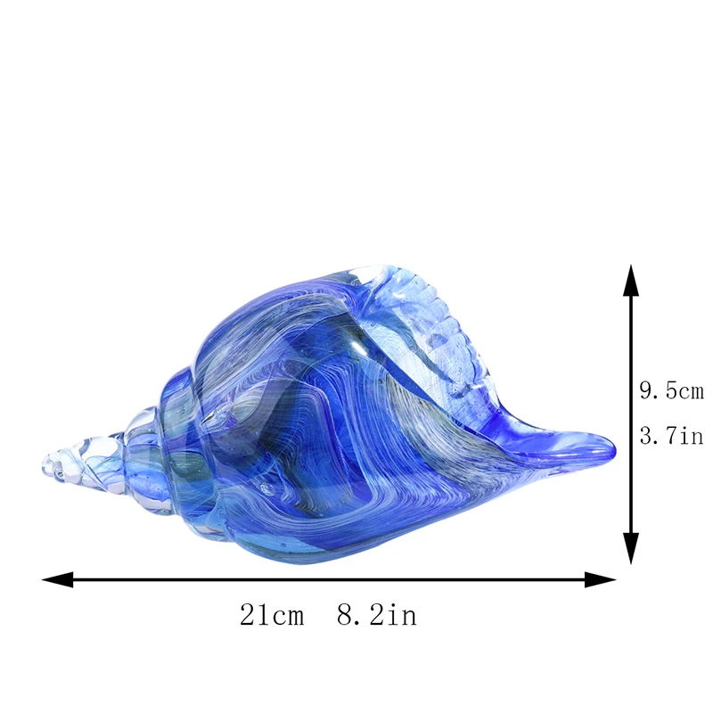 H& D большая стеклянная раковина морские раковины ручной выдувное стекло скульптура животного для дома/офиса/книжная полка Современное украшение