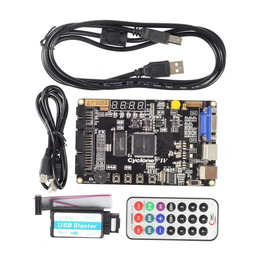 

Altera Cyclone IV FPGA Development Board EP4CE6E22C8N + Altera USB Blaster Programmer