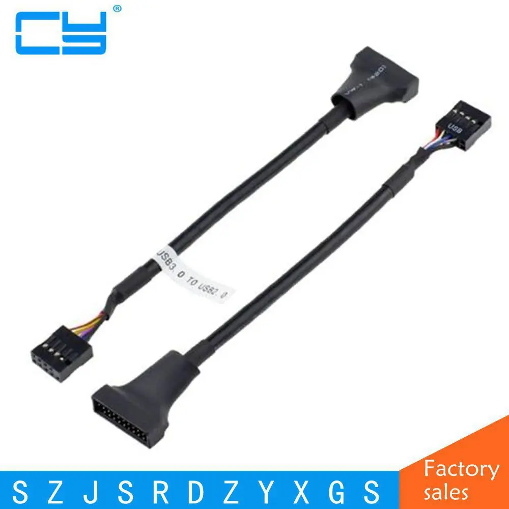 Новый горячая Распродажа USB 3.0 9Pin материнская плата разъем к 20Pin корпус адаптер