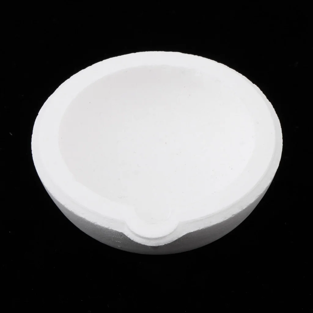 100g Jewelry Casting Crucible Cup Dish Bowl Pot Casting Melting Crucible Bowl for Gold Silver Brass Copper Fused Quartz Silica