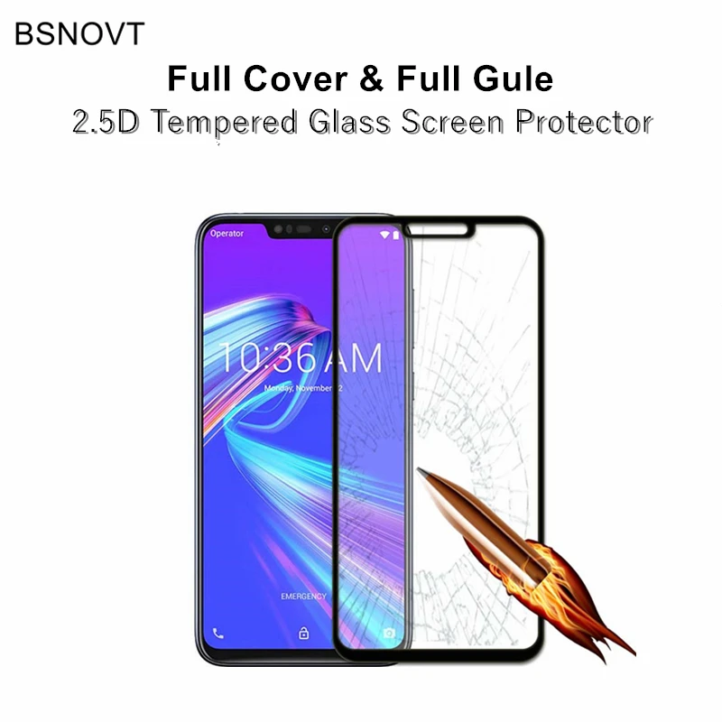 2 шт. Защитная пленка для экрана Asus Zenfone Max M2 ZB633KL стекло полное покрытие закаленное