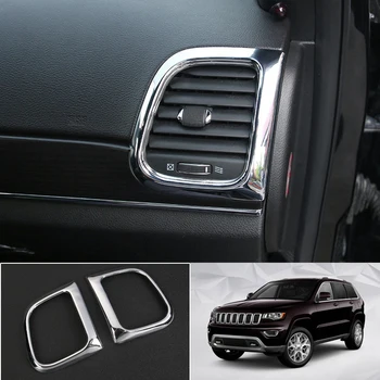 

For Jeep Grand Cherokee 2011-2018 ABS Plastic Interior Side Air Condition Vent Outlet Cover Trim Stickers 2pcs Car Accessories