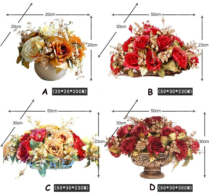 Европейская керамическая ваза+ набор искусственных цветов Декор интерьера дома украшения рабочего стола розы ваза композиция