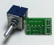 Potenciômetro estéreo registo volume rk27, 2 gang, dual 10k/20k/50, 1 peça eixo slotted eixo + pcb k/100k/250k/500k
