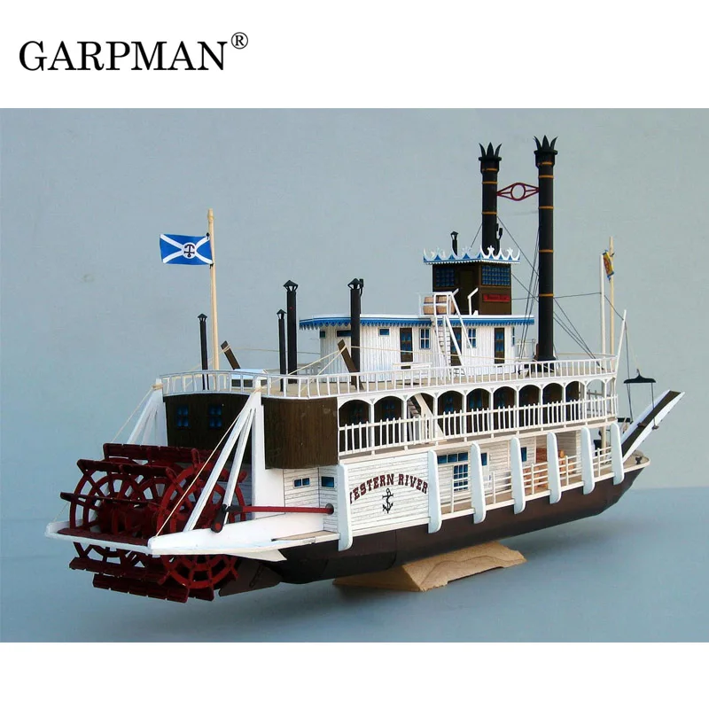 

Mississippi Ming Wheel SteamShip Scanning Version 3D Paper Model DIY Handmade Toy