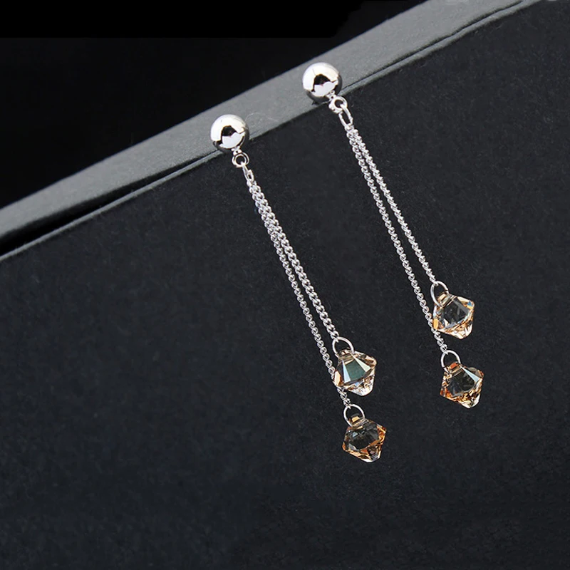 BAFFIN Genuine Crystals Drop Earrings Made with SWAROVSKI ELEMENTS Silver Color Hanging Piercing For Women Gift Boho Jewelry