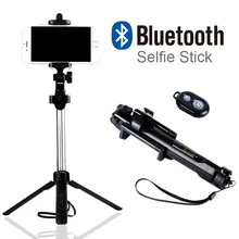 Plegable perche selfie monopod universal selfie stick bluetooth con botón para android iphone trípode selfie pau de palo