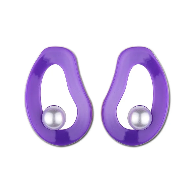 

2018 New Irregular Hollow Out Acrylic Drop Earrings Personality Imitation Pearl Dangle Earring For Women Statement Party Jewelry