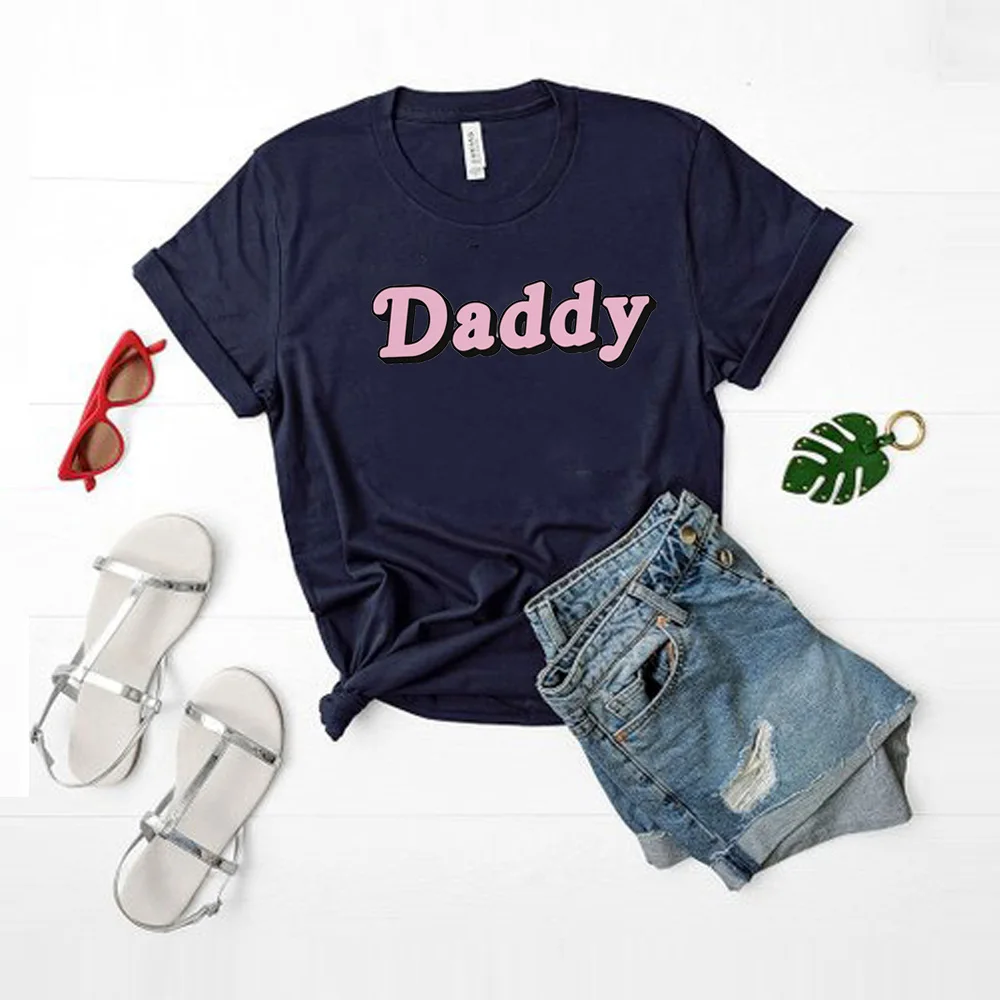 Футболка с сахаром Hoosier Daddy розовая футболка папочкой tumblr Пастельная бледная