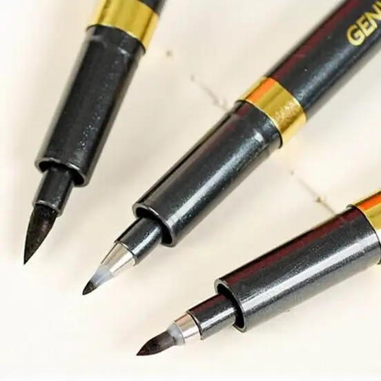 3 pluma de caligrafía unid/set para el lápiz de caligrafía chino de talla japonesa S M L 3 pluma de caligrafía unid/set para el lápiz de caligrafía chino de talla japonesa S M L