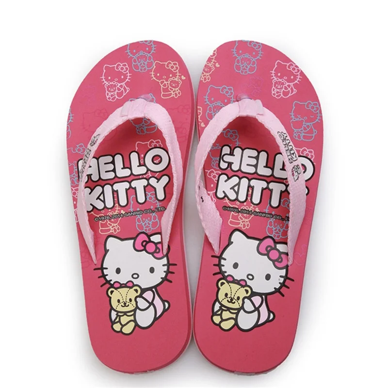 Oukahui/Новинка; женские Вьетнамки с рисунком hello kitty; пляжные домашние сандалии для отдыха; женская обувь; обувь для девочек hello kitty; Новинка года - Цвет: H03