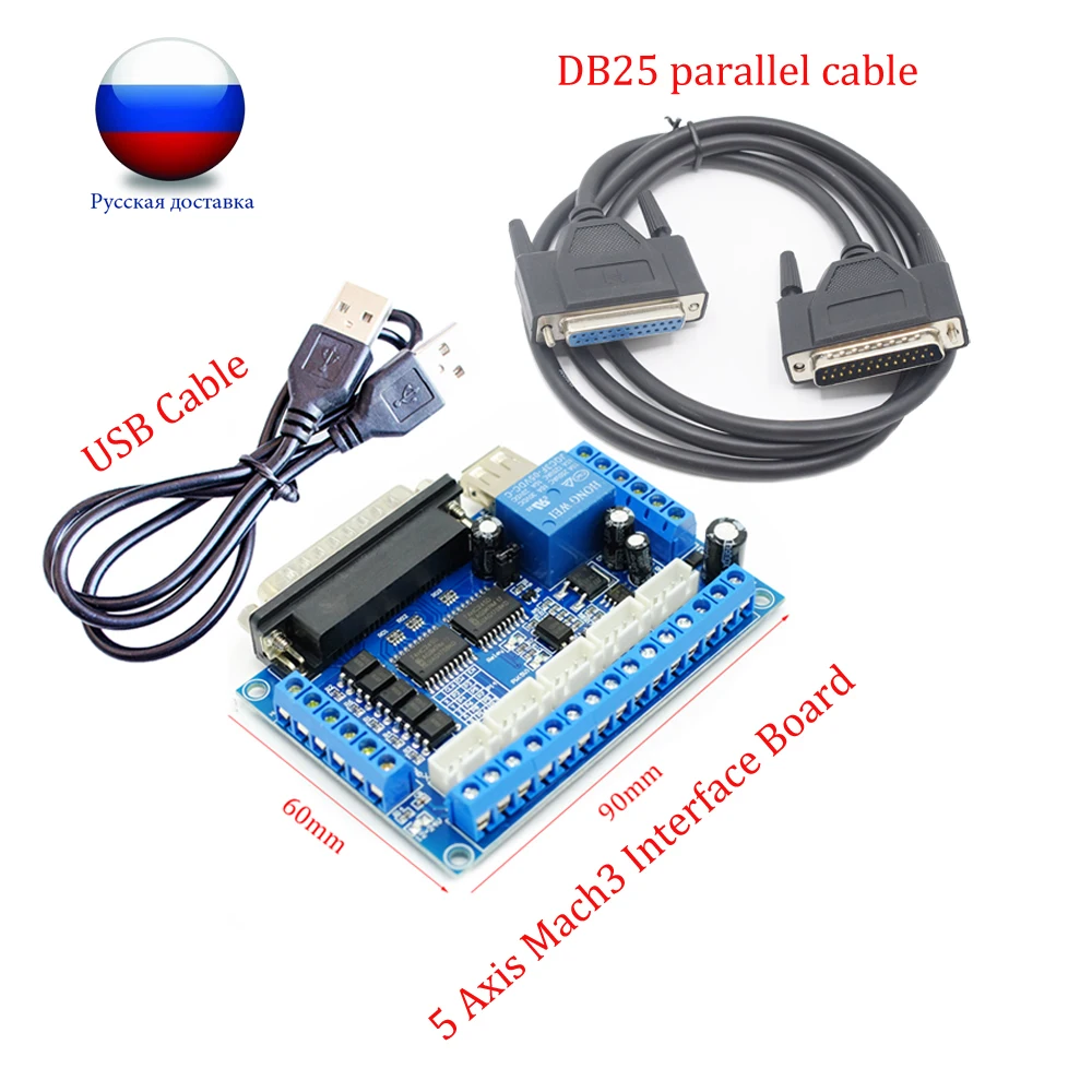 5-осевой интерфейс пробойной платы с ЧПУ + USB кабель + 25 контактов кабель для шагового драйвера MACH3 фрезерная плата с ЧПУ параллельное Управле... 5-осевой интерфейс пробойной платы с ЧПУ + USB кабель + 25 контактов кабель для шагового драйвера MACH3 фрезерная плата с ЧПУ параллельное Управле...