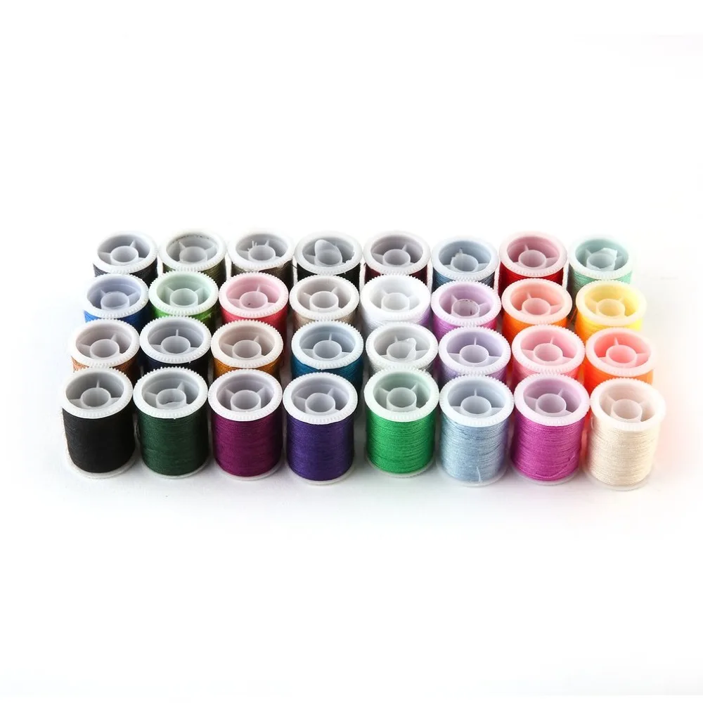 60pcs Minimalist style Portable Metal Bobbin& Thread Spool Set Mixed Colors for Household Mini Electric Crafting Sewing Machine