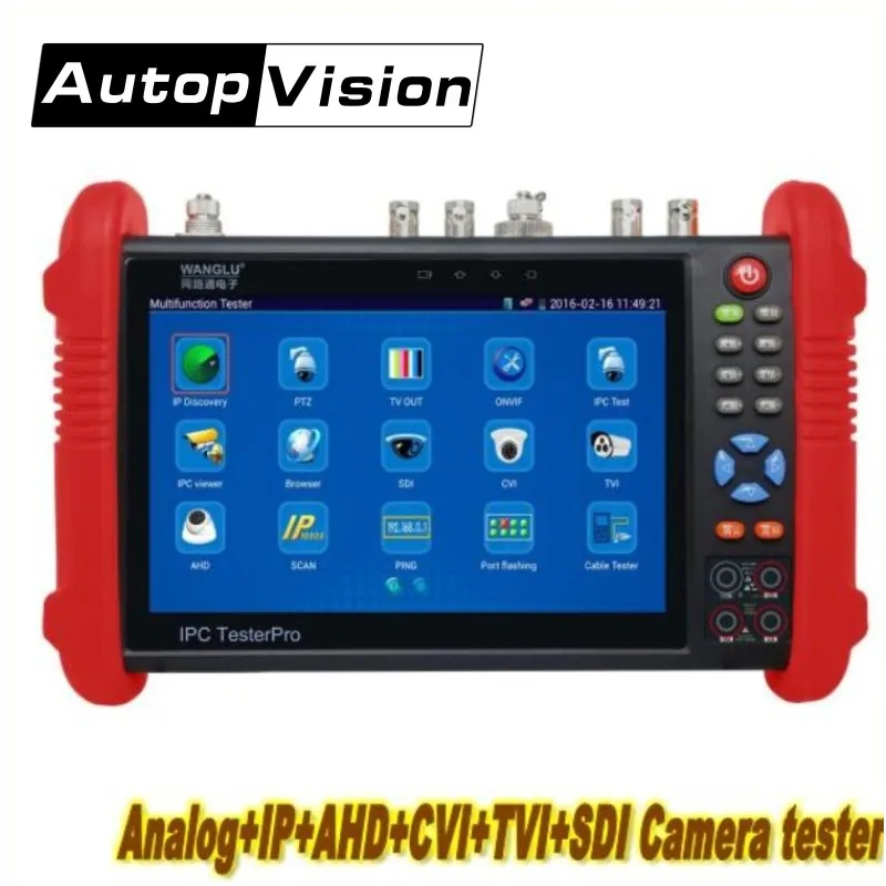 

Wanglu IPC9800 7 Inch CCTV Tester Monitor TVI CVI AHD SDI CVBS IP HD Coaxial Camera Tester with WIFI/PoE power output/ HDMI out